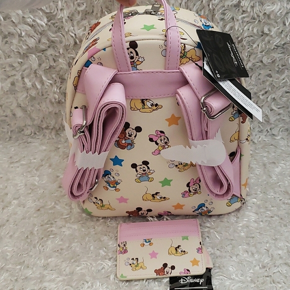 NWT Loungefly Baby Mickey and Friends backpack and cardholder - Picture 2 of 16